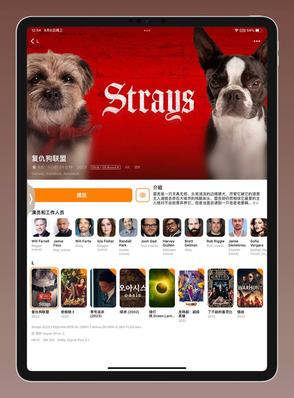 流浪狗 / 复仇狗联盟 Strays (2023) 2160p HDR&DV 外挂双语 (人工翻译字幕) 【刮削】  21G